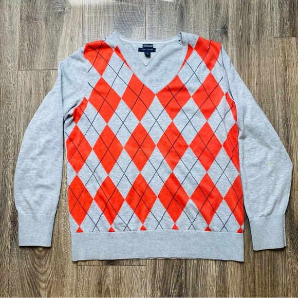 Vintage Tommy Hilfiger argyle sweater, size XL - Picture 2 of 9